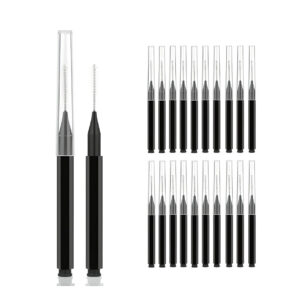 6736-Micro pennello per sopracciglia con coperchio - 6pz