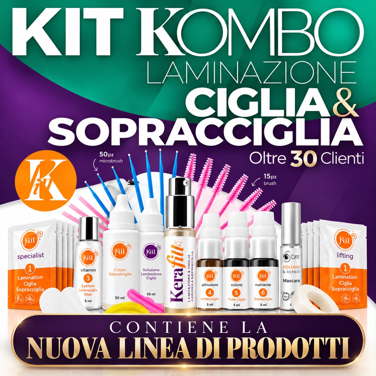 Kit laminazione combo ciglia + sopracciglia